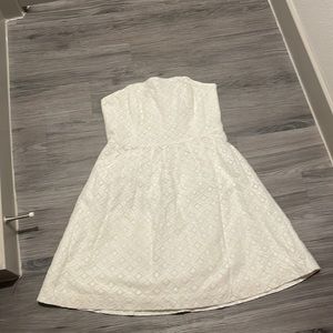 Lilly Pulitzer white lace strapless dress